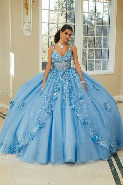 light blue quinceanera dress