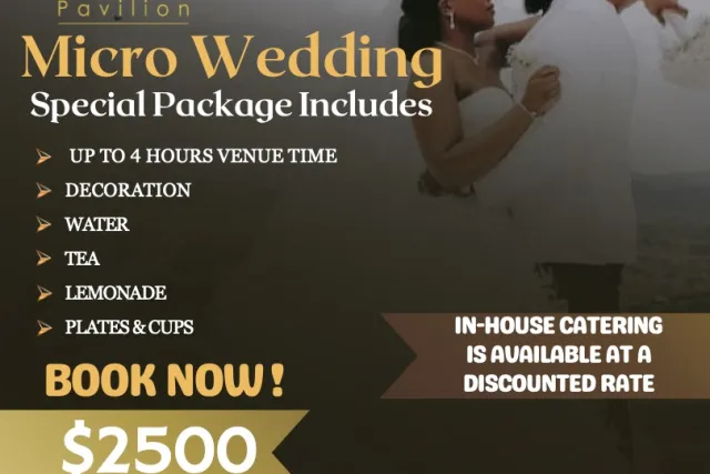 Bliss Pavilion Event Center micro wedding specials